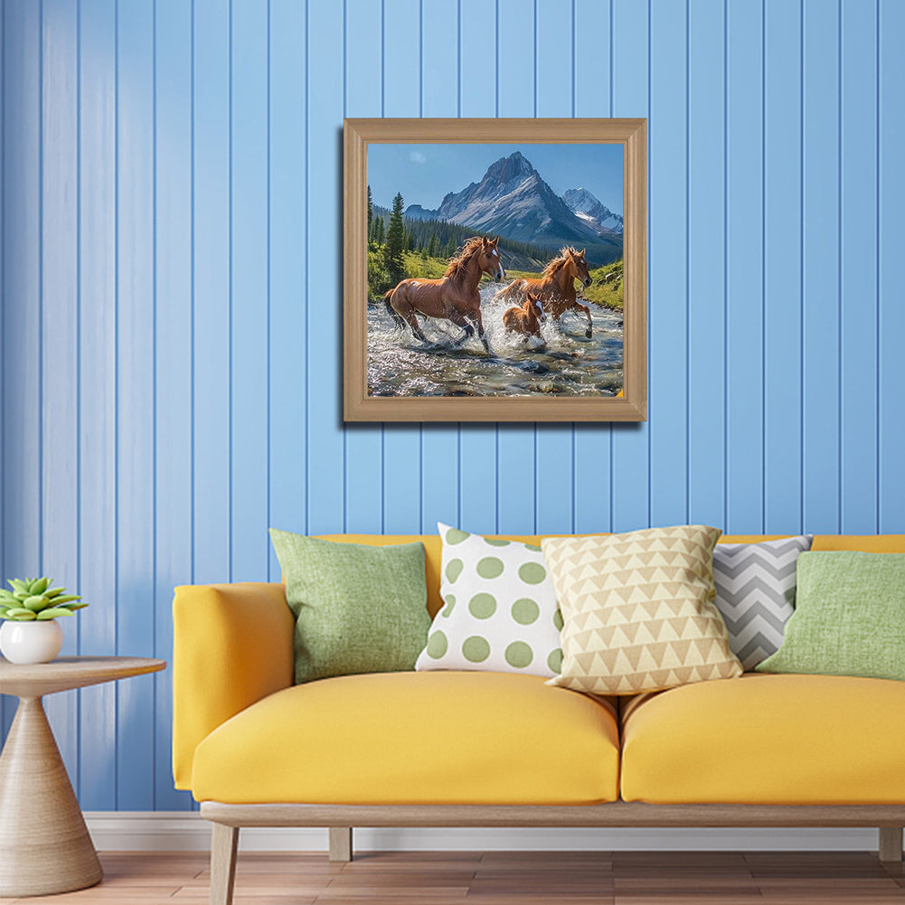 Horse - Full Round Drill Diamond Painting 40*40CM