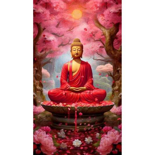 Buddha Statue - Full Round Drill Diamond Painting 40*70CM