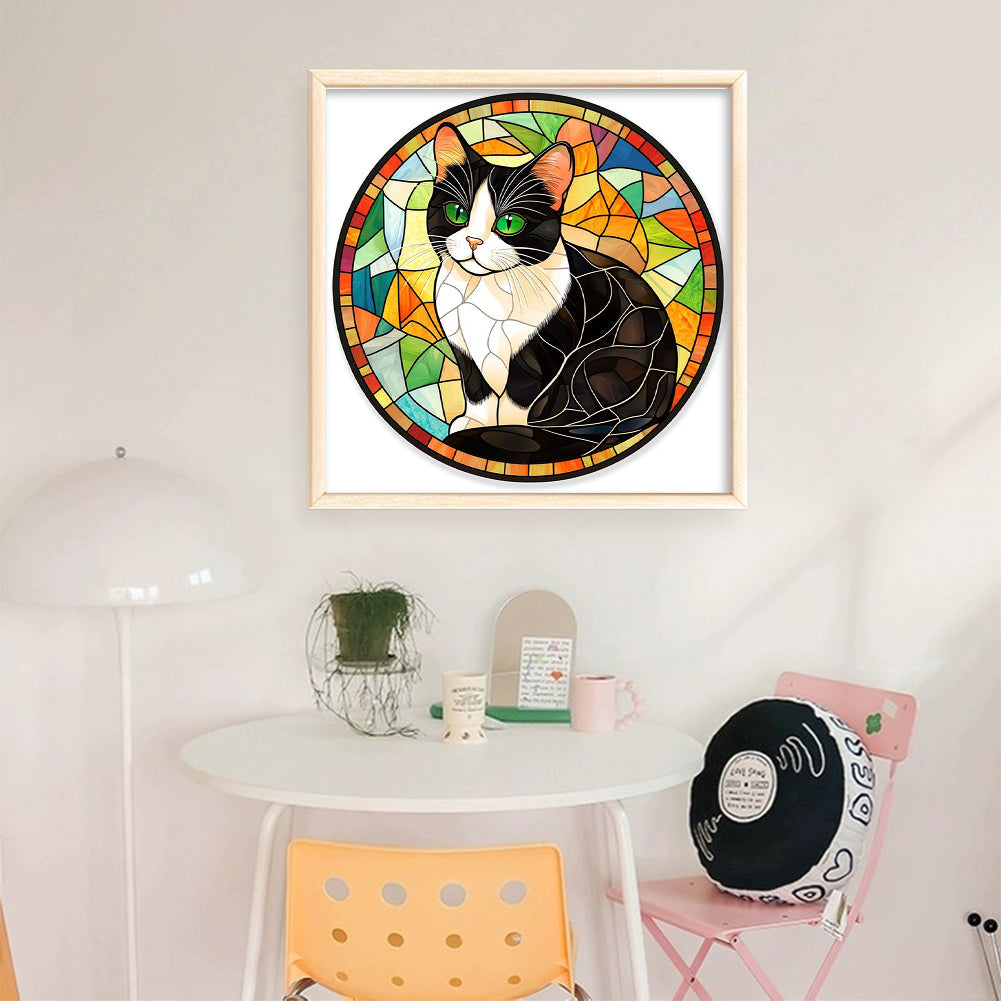 Cow Cat - 11CT Stamped Cross Stitch 40*40CM