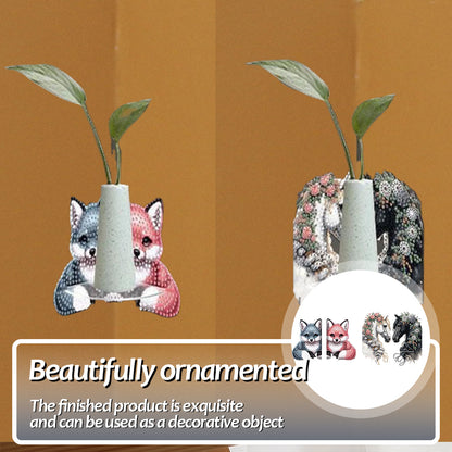2pcs 2D Flat DIY Diamond Art Pendant Partial Drill Wall Decor for Home & Windows