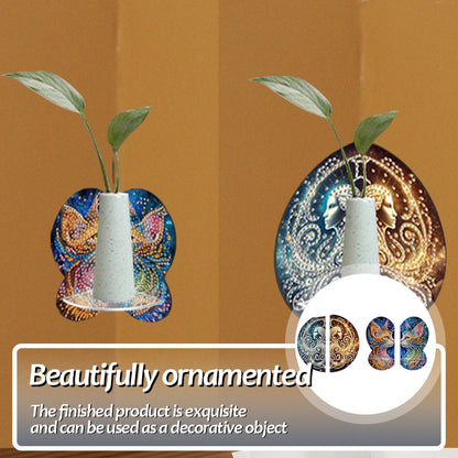 2pcs 2D Flat DIY Diamond Art Pendant Partial Drill Wall Decor for Home & Windows