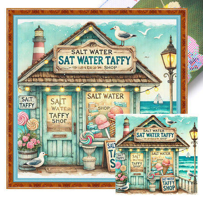 Candy House - 11CT Stamped Cross Stitch 45*45CM