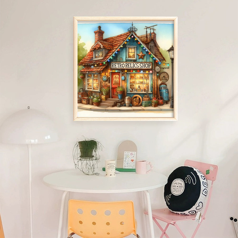 Corner Grocery Store - 11CT Stamped Cross Stitch 45*45CM