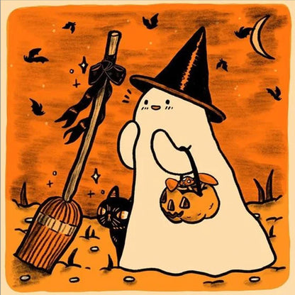 Halloween Ghost - Full Round Drill Diamond Painting 30*30CM