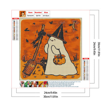Halloween Ghost - Full Round Drill Diamond Painting 30*30CM