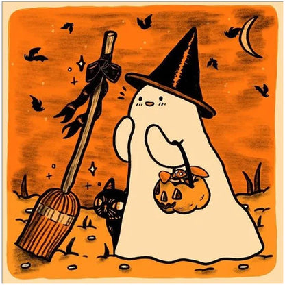Halloween Ghost - Full Round Drill Diamond Painting 30*30CM
