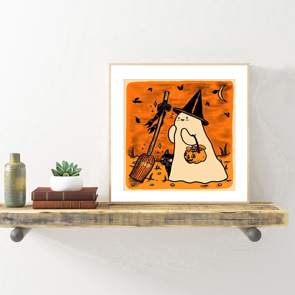 Halloween Ghost - Full Round Drill Diamond Painting 30*30CM