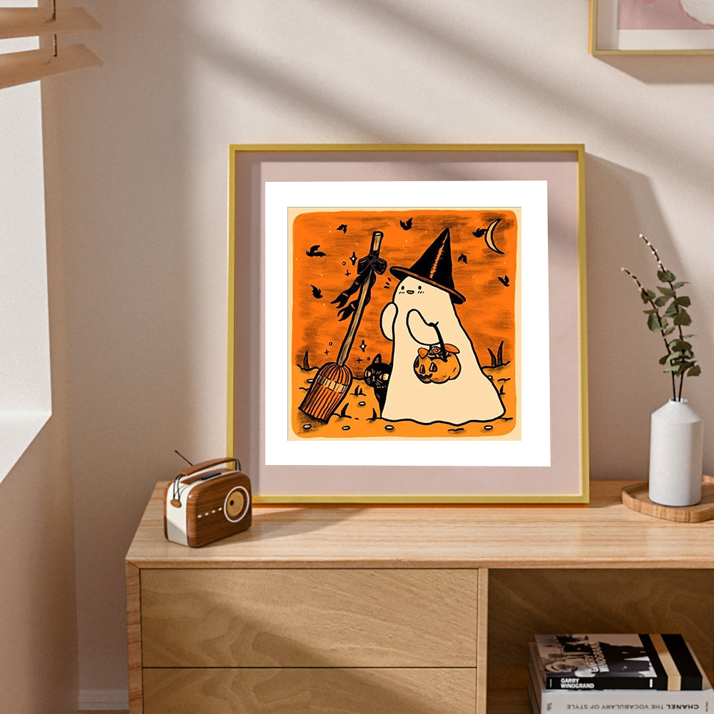 Halloween Ghost - Full Round Drill Diamond Painting 30*30CM