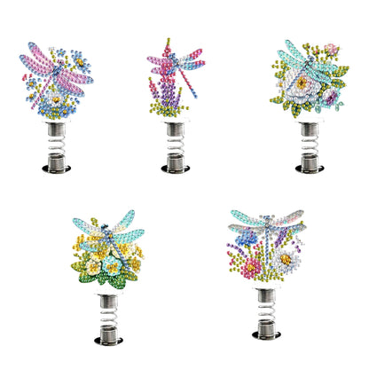 5PCS 2D Flat Animal Acrylic Decor Springs DIY Diamond Painting Shake Ornaments