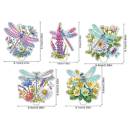 5PCS 2D Flat Animal Acrylic Decor Springs DIY Diamond Painting Shake Ornaments