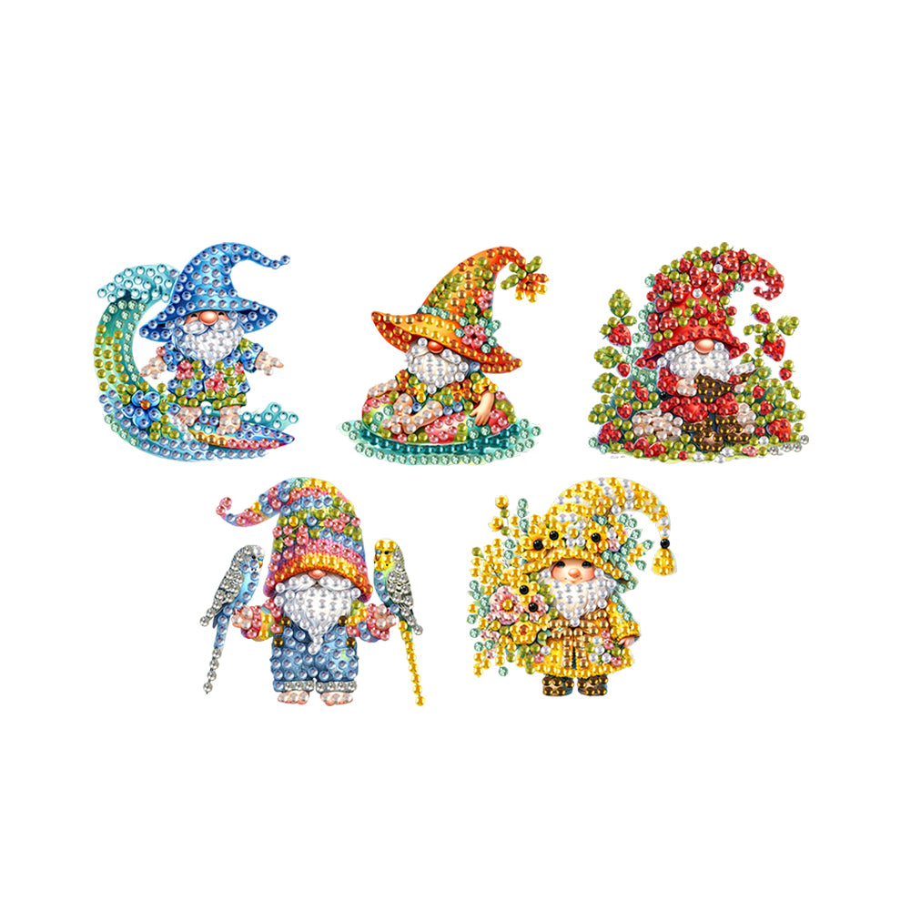 5PCS 2D Flat Animal Acrylic Decor Springs DIY Diamond Painting Shake Ornaments