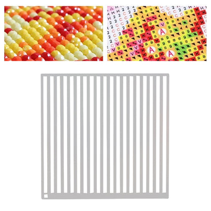 Stainless Steel Diamond Painting Ruler DIY Diamond Painting Tools (1 Row Square)