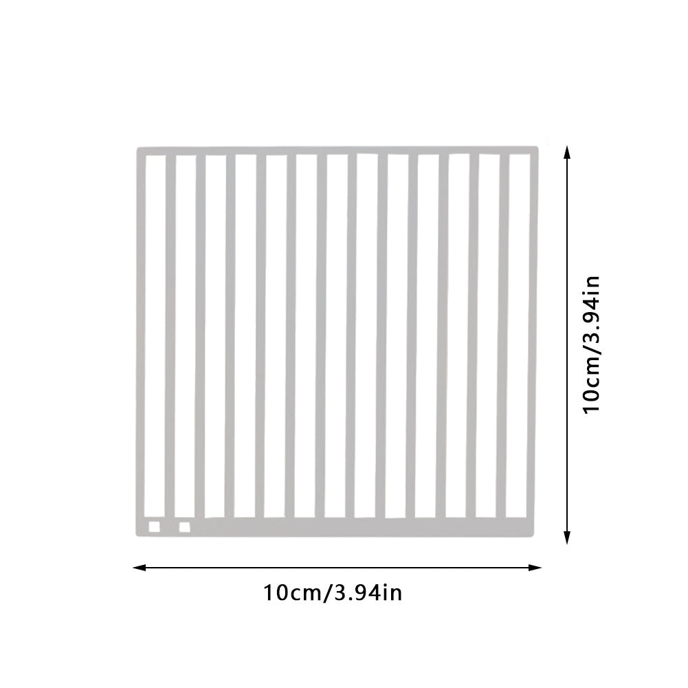 Stainless Steel Diamond Painting Ruler DIY Diamond Painting Tool (2 Rows Square)