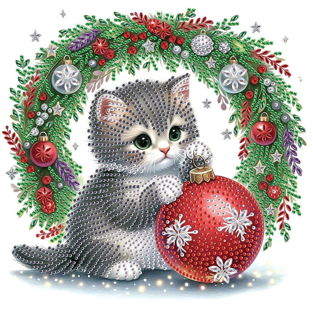 4Pcs Christmas Animal - Special Shaped Drill Diamond Painting 30*30CM