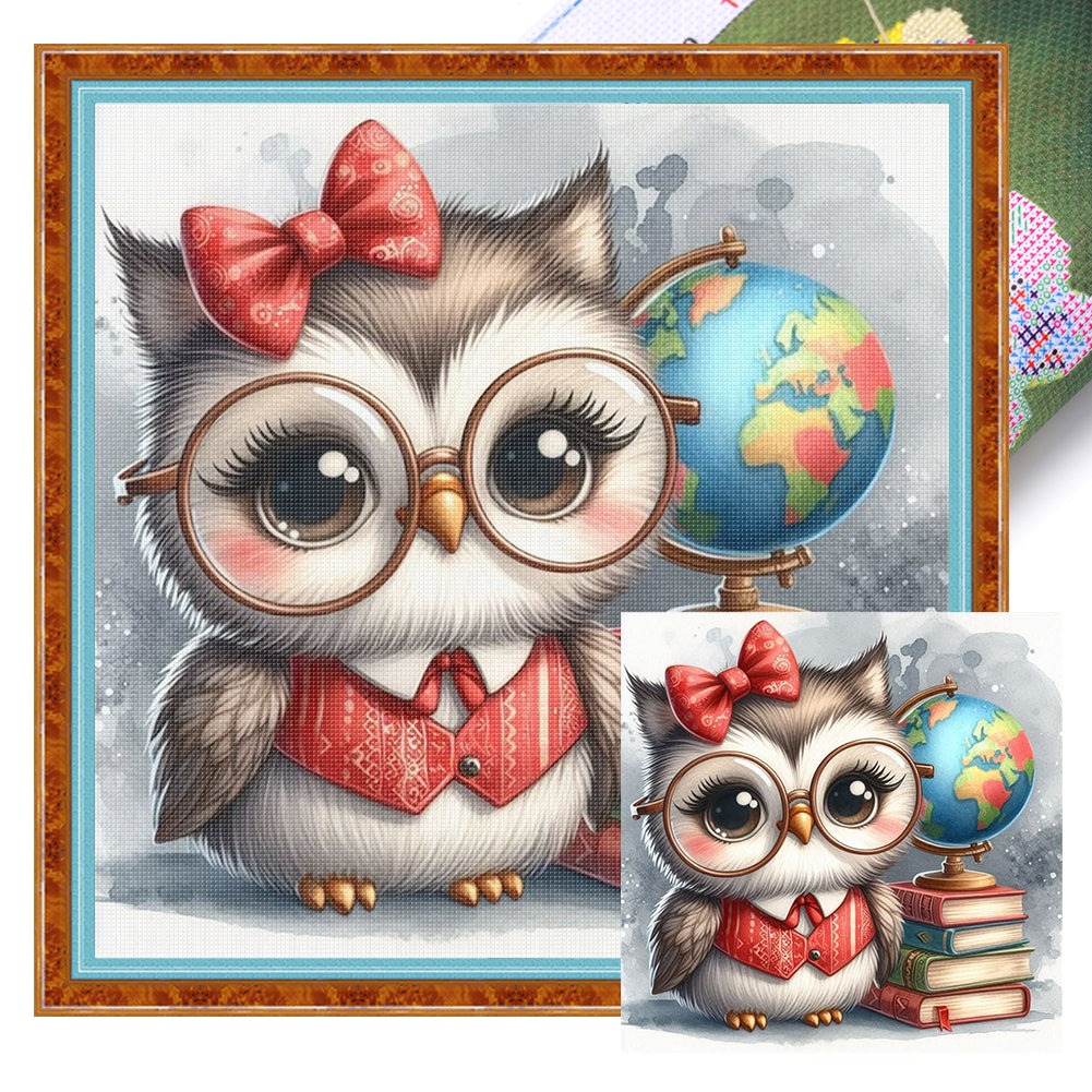 Owl - 11CT Stamped Cross Stitch 40*40CM