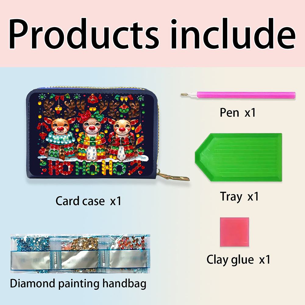 DIY Diamond Art Diamond Dot Card Pack 5D Diamond Painting Coin Pouch Craft Gift