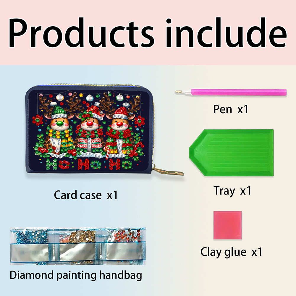 DIY Diamond Art Diamond Dot Card Pack 5D Diamond Painting Coin Pouch Craft Gift