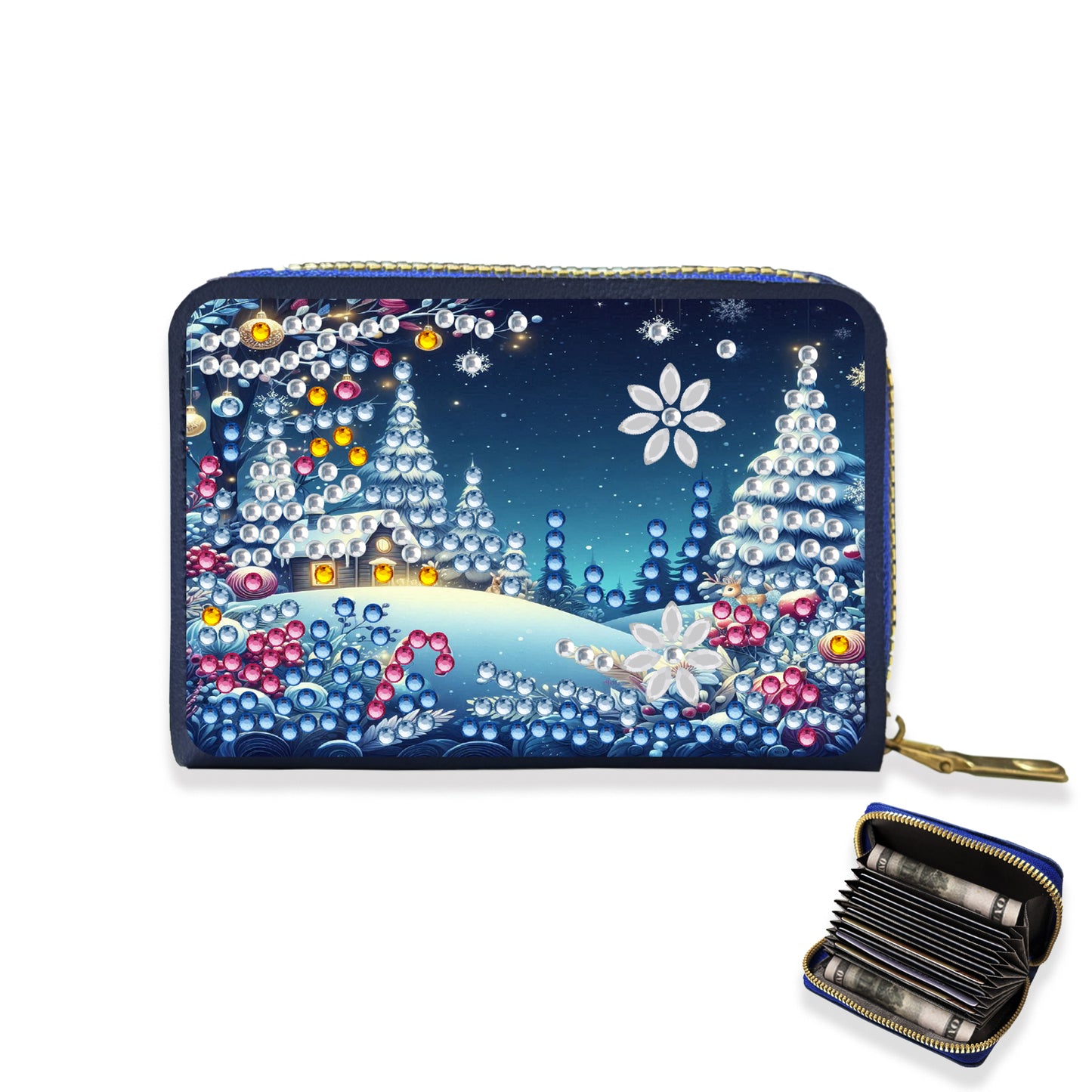DIY Diamond Art Diamond Dot Card Pack 5D Diamond Painting Coin Pouch Craft Gift
