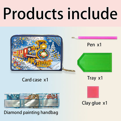 DIY Diamond Art Diamond Dot Card Pack 5D Diamond Painting Coin Pouch Craft Gift