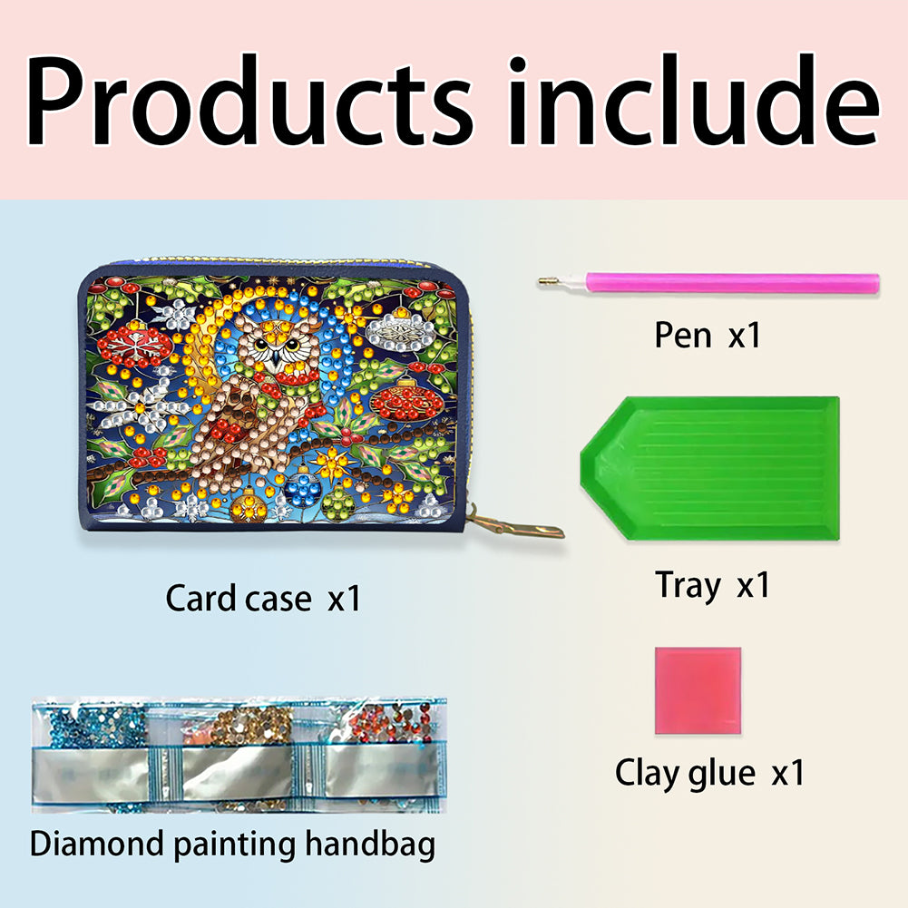 DIY Diamond Art Diamond Dot Card Pack 5D Diamond Painting Coin Pouch Craft Gift