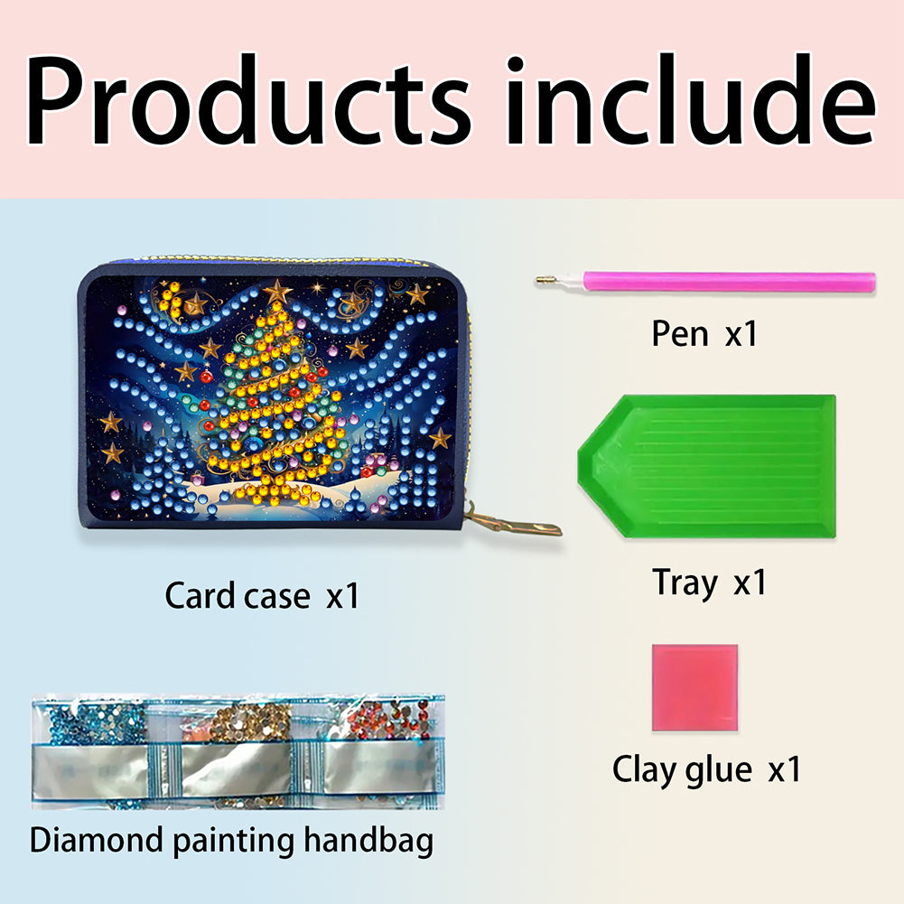 DIY Diamond Art Diamond Dot Card Pack 5D Diamond Painting Coin Pouch Craft Gift