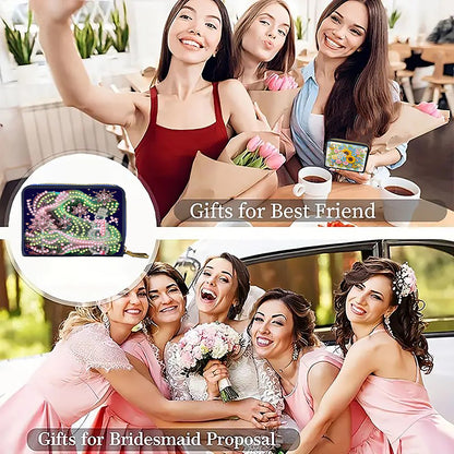 DIY Diamond Art Diamond Dot Card Pack 5D Diamond Painting Coin Pouch Craft Gift