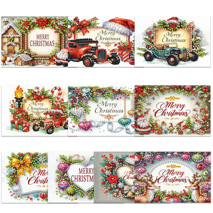 10pcs DIY Diamond Painting Crystal Scratch Card Rhinestone Party Event Gift Card