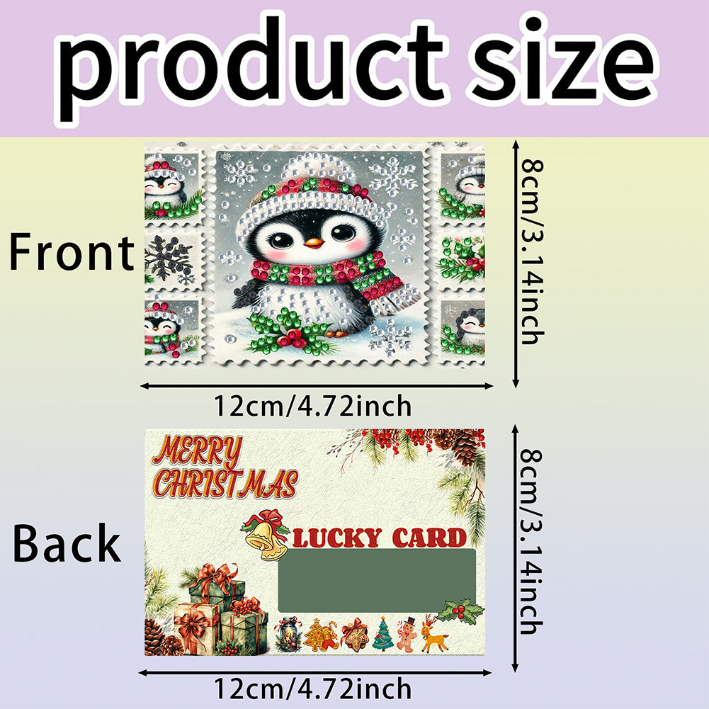 10pcs DIY Diamond Painting Crystal Scratch Card Rhinestone Party Event Gift Card