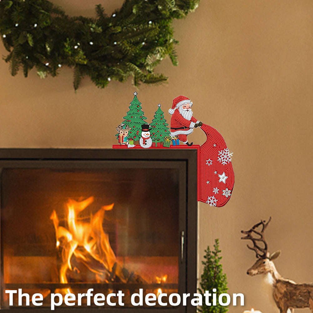 DIY Xmas Diamond Art Door Frame Decoration Door Corner Pendants for Feiend Gifts