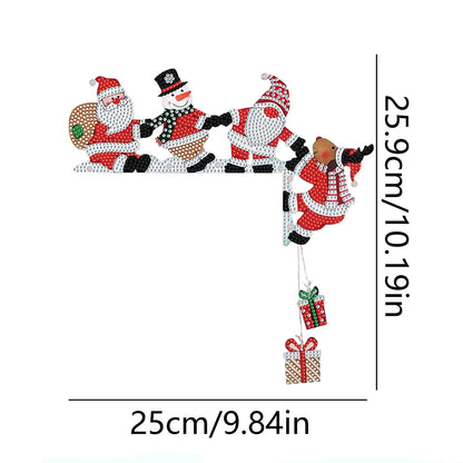 DIY Xmas Diamond Art Door Frame Decoration Door Corner Pendants for Feiend Gifts