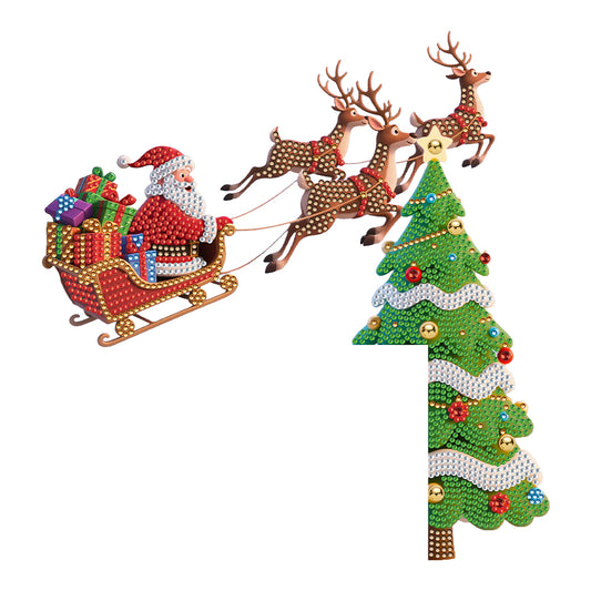 DIY Xmas Diamond Art Door Frame Decoration Door Corner Pendants for Feiend Gifts