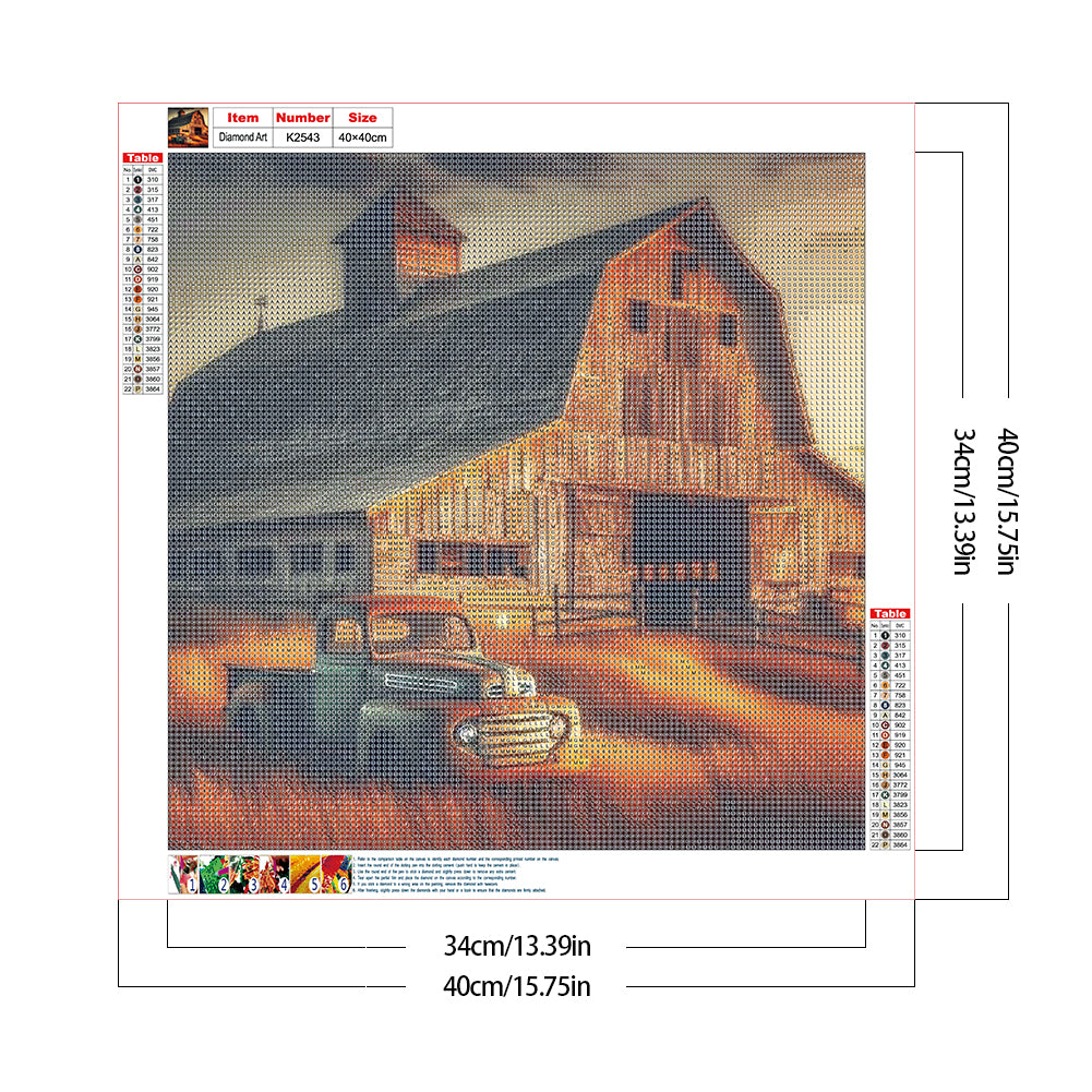 Factory Classic Car - Full Round Drill Diamond Painting 40*40CM