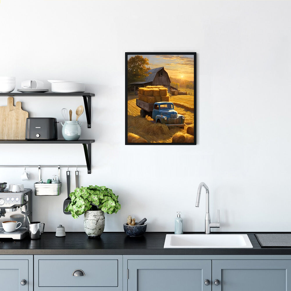 Grass Truck - Full Round Drill Diamond Painting 30*40CM