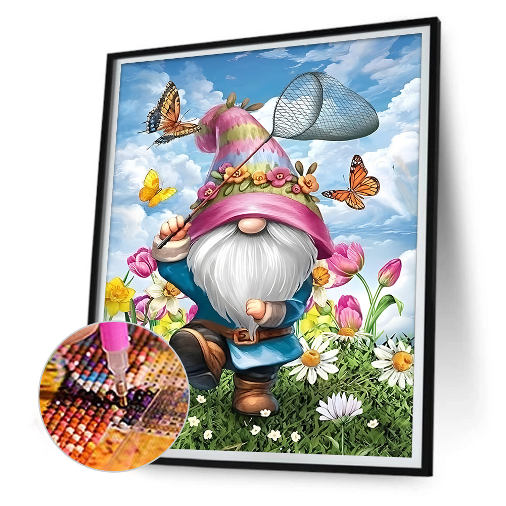 Daisy Gnome - Full Round Drill Diamond Painting 30*40CM