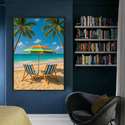 Beach Scenery - 11CT Stamped Cross Stitch 40*60CM