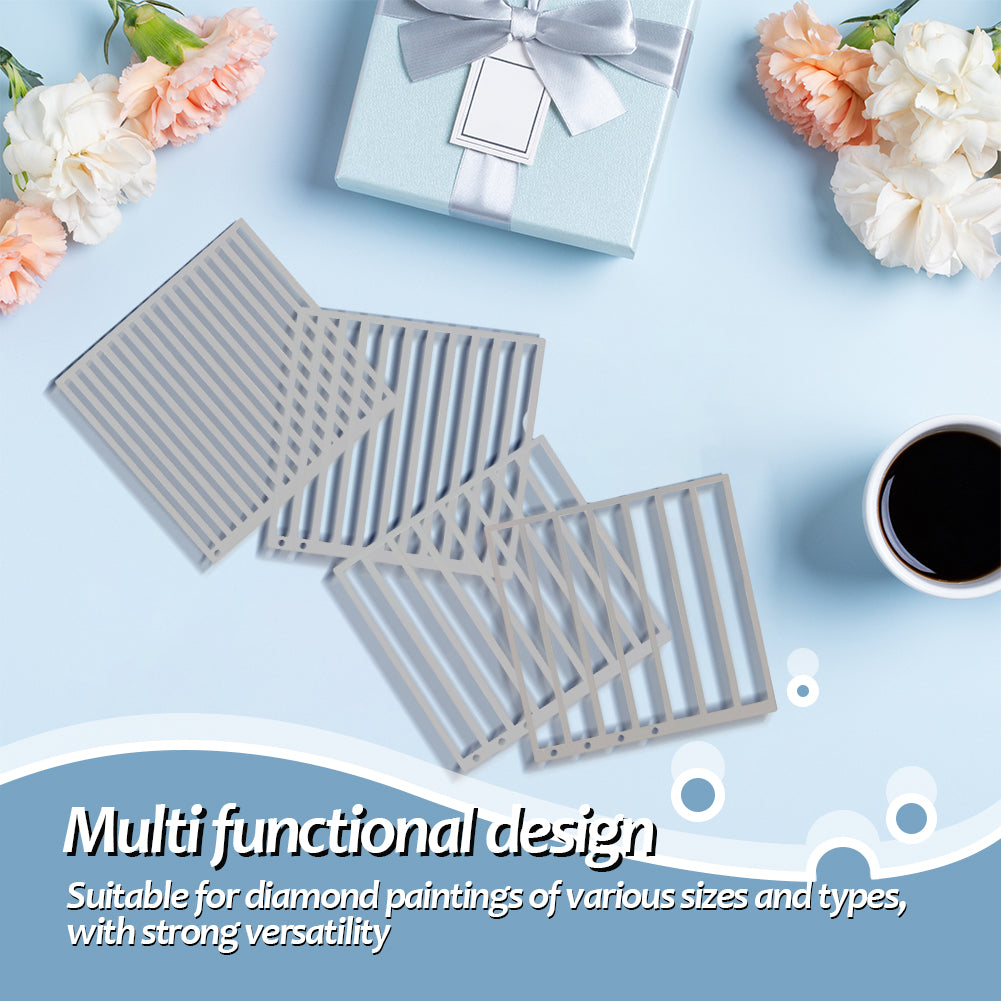 4Pcs DIY Diamond Art Guide Ruler Rhinestone Positioning Grid Ruler Gift (Round)
