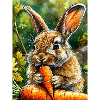 Carrot Rabbit - Full Round Drill Diamond Painting 30*40CM