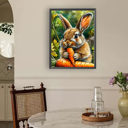 Carrot Rabbit - Full Round Drill Diamond Painting 30*40CM