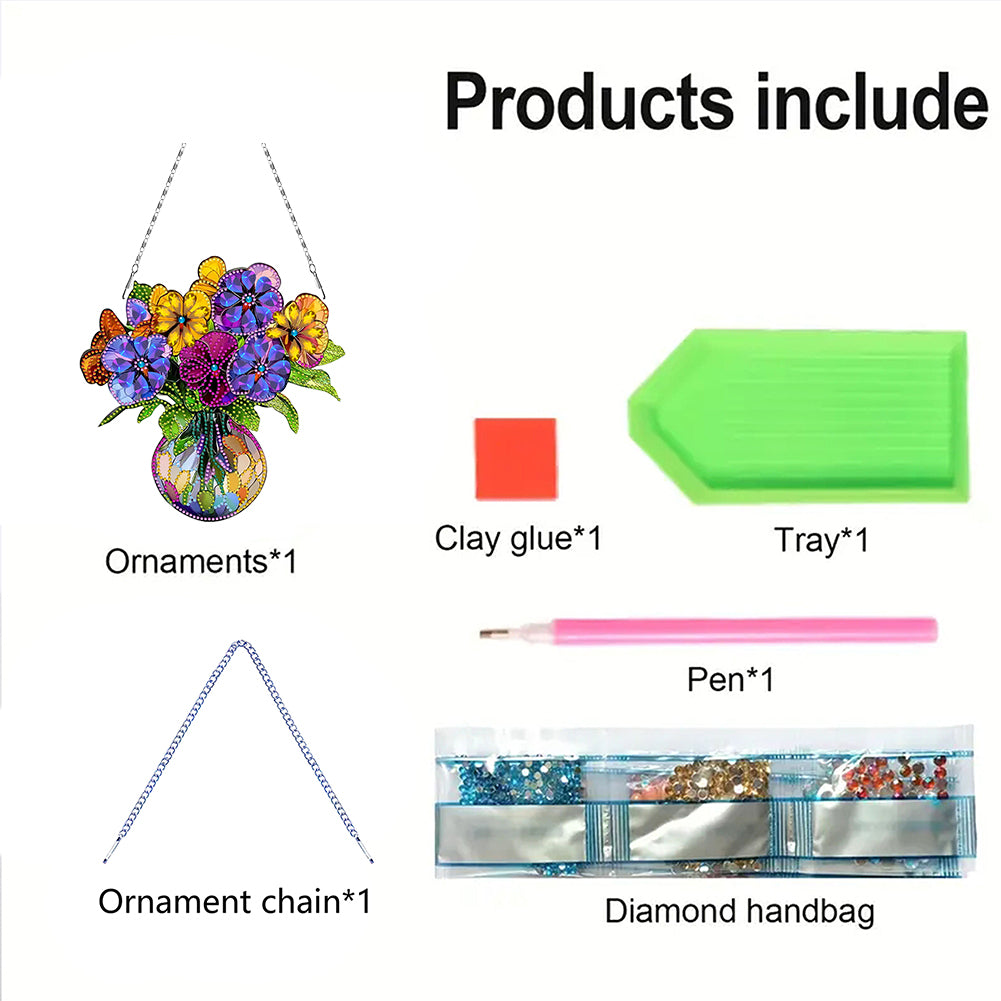 2D Flat DIY Diamond Art Pendant Diamond Painting Set Home Wall Decoration Crafts