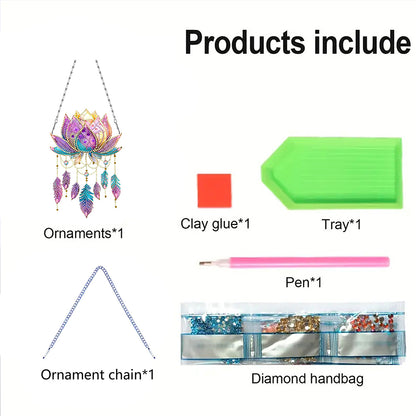 2D Flat DIY Diamond Art Pendant Diamond Painting Set Home Wall Decoration Crafts