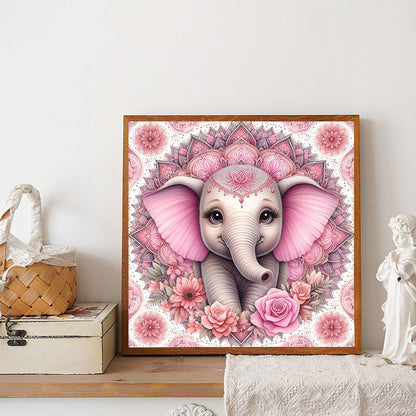 Mandala Elephant - Full Round Drill Diamond Painting 30*30CM