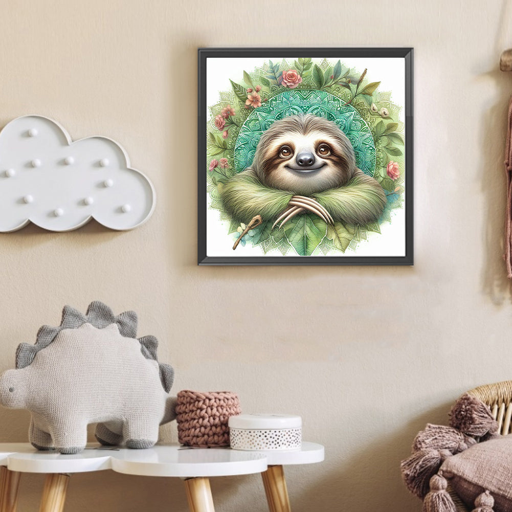 Mandala Sloth - Full Round Drill Diamond Painting 30*30CM