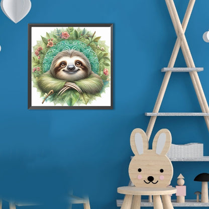 Mandala Sloth - Full Round Drill Diamond Painting 30*30CM