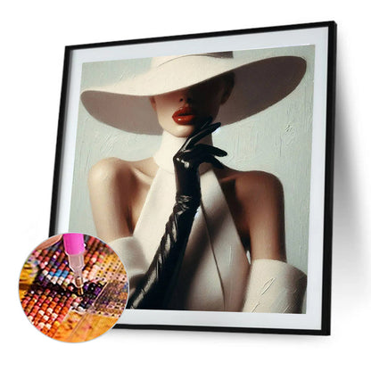 Elegant Woman - Full Round Drill Diamond Painting 30*30CM