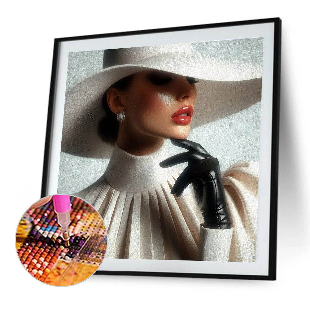 Elegant Woman - Full Round Drill Diamond Painting 30*30CM