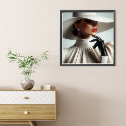 Elegant Woman - Full Round Drill Diamond Painting 30*30CM
