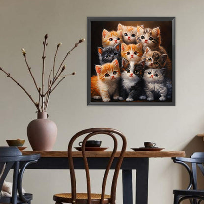 Cat - Full Round Drill Diamond Painting 40*40CM