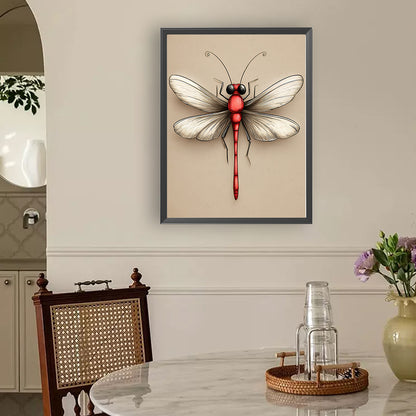 Dragonfly - Full Round Drill Diamond Painting 30*40CM