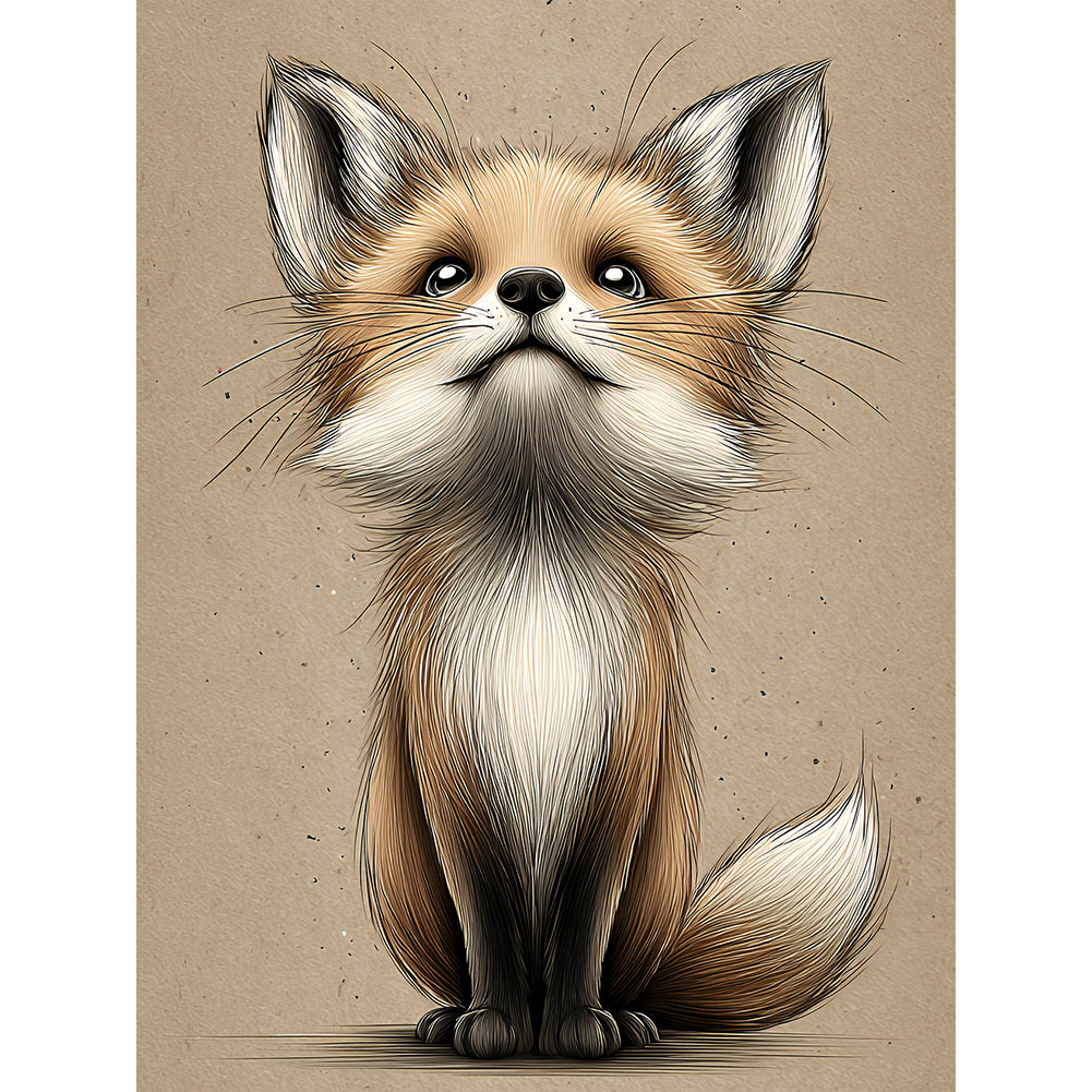 Fox - Full Round Drill Diamond Painting 30*40CM