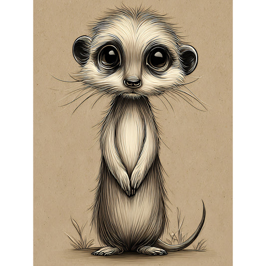 Meerkat - Full Round Drill Diamond Painting 30*40CM